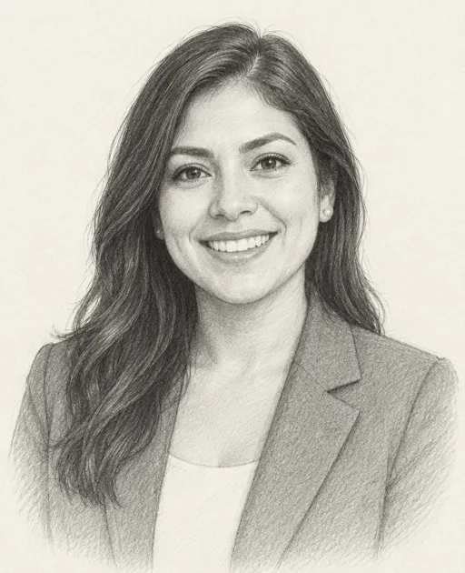 Graphite sketch portrait of Camila R.