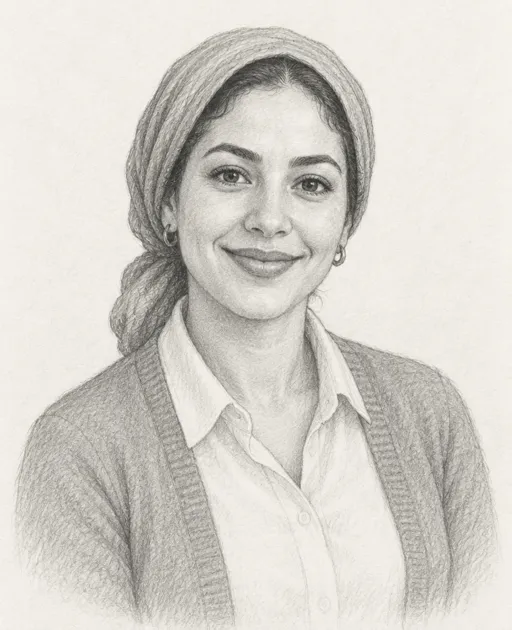 Graphite sketch portrait of Yasmin B.